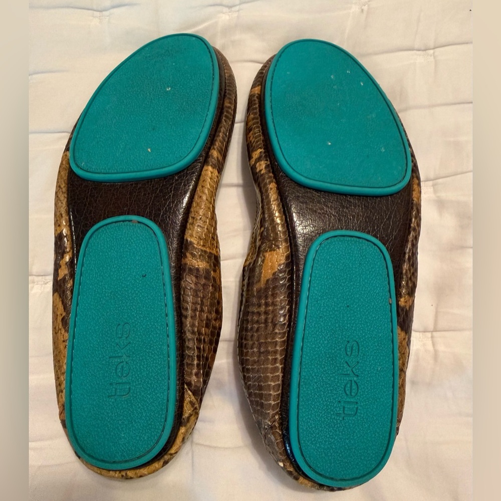 Tieks Mocha Snake Print Ballet Flats - Picture 4 of 8